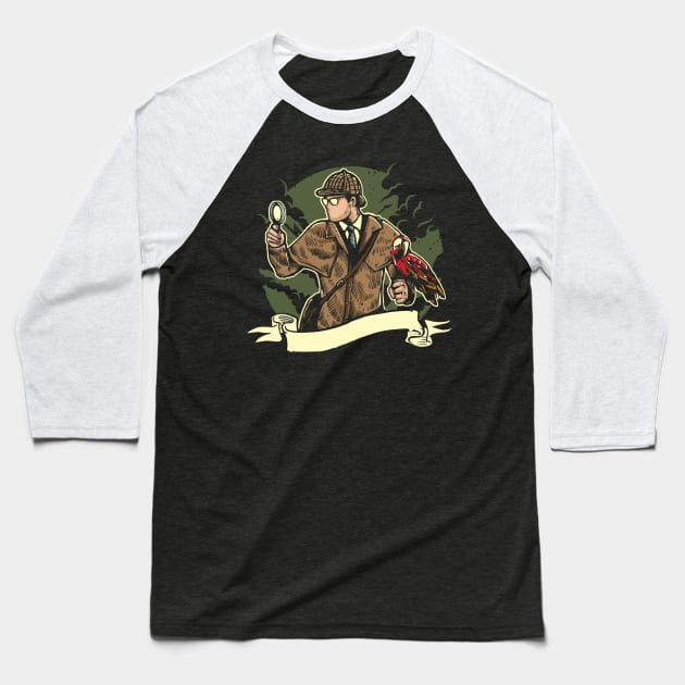 Private Detective Baseball T-Shirt by MisfitInVisual